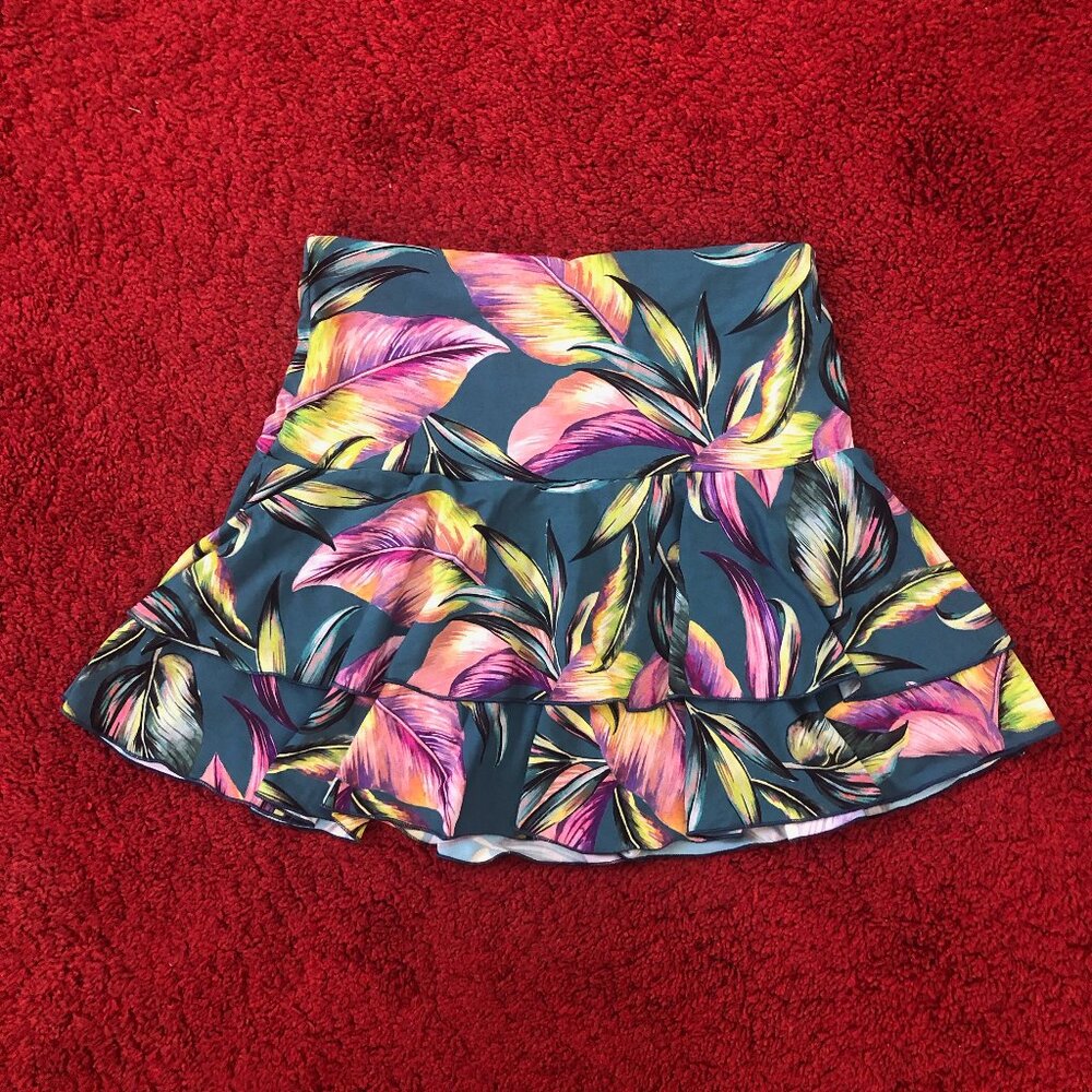 Arpa Bikineria Brazilian Beachwear Tropical Floral Print Skirt size M